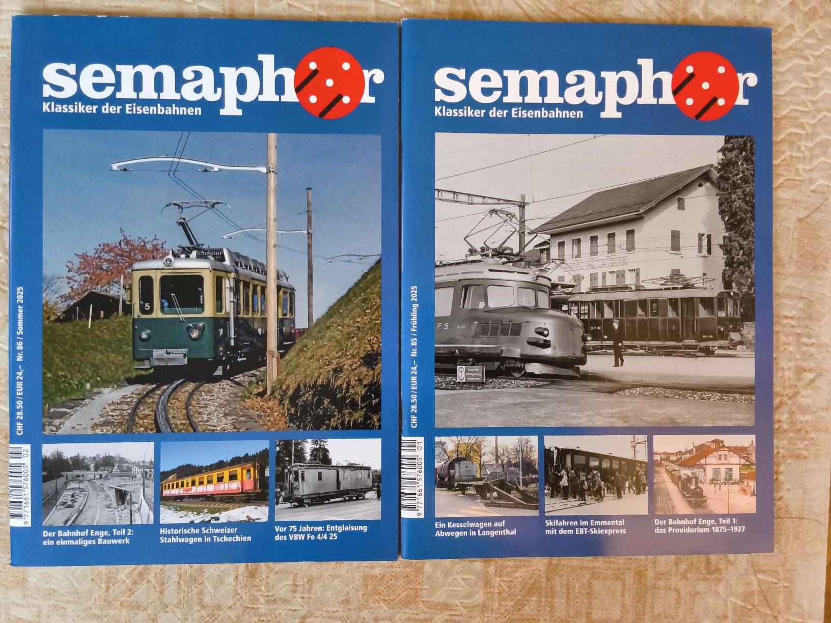 Riviste & Magazine: set 4 Eisenbahn-Hefte Semaphor 2025 – Usato da Hallau venduto da histoiremerveilleuse 1