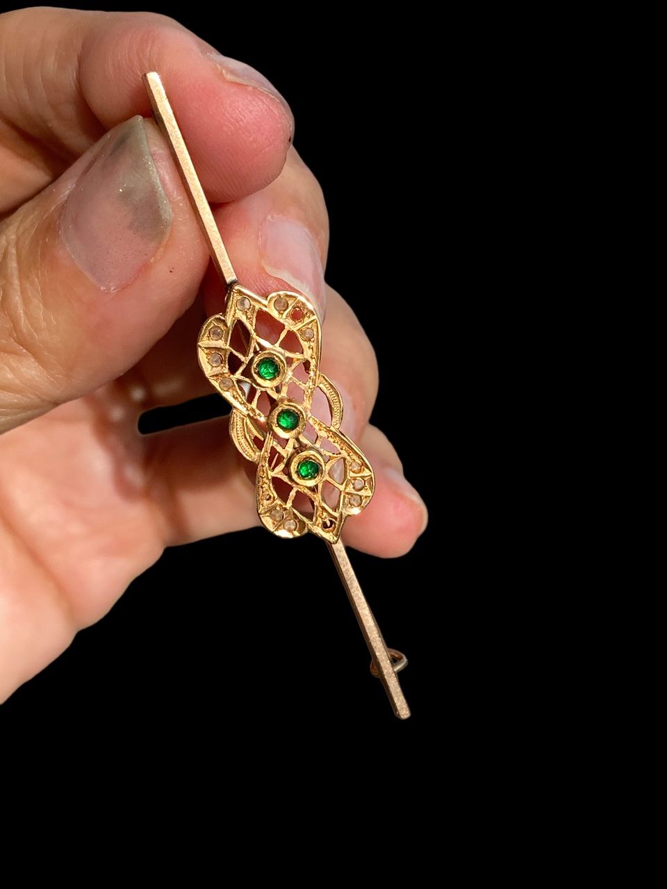 Spille & Fermagli: Antike Art Deco 14K Gold Brosche Ca. 1930 – Usato da niederbipp venduto da Esbenz 7