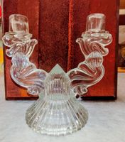 Böhmischer Kristallglas Kerzenständer Libochovice.Midcentury