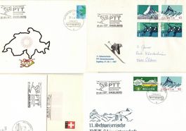 PTT SKIRENNEN 1967 ENGELBERG Automobilpost Stempel PHILA