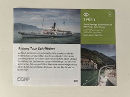 Gutschein 2 für 1: Riviera Tour Schifffahrt Genfersee,