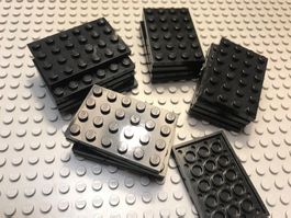 Lego 4x Platten 4x6 (3032) schwarz