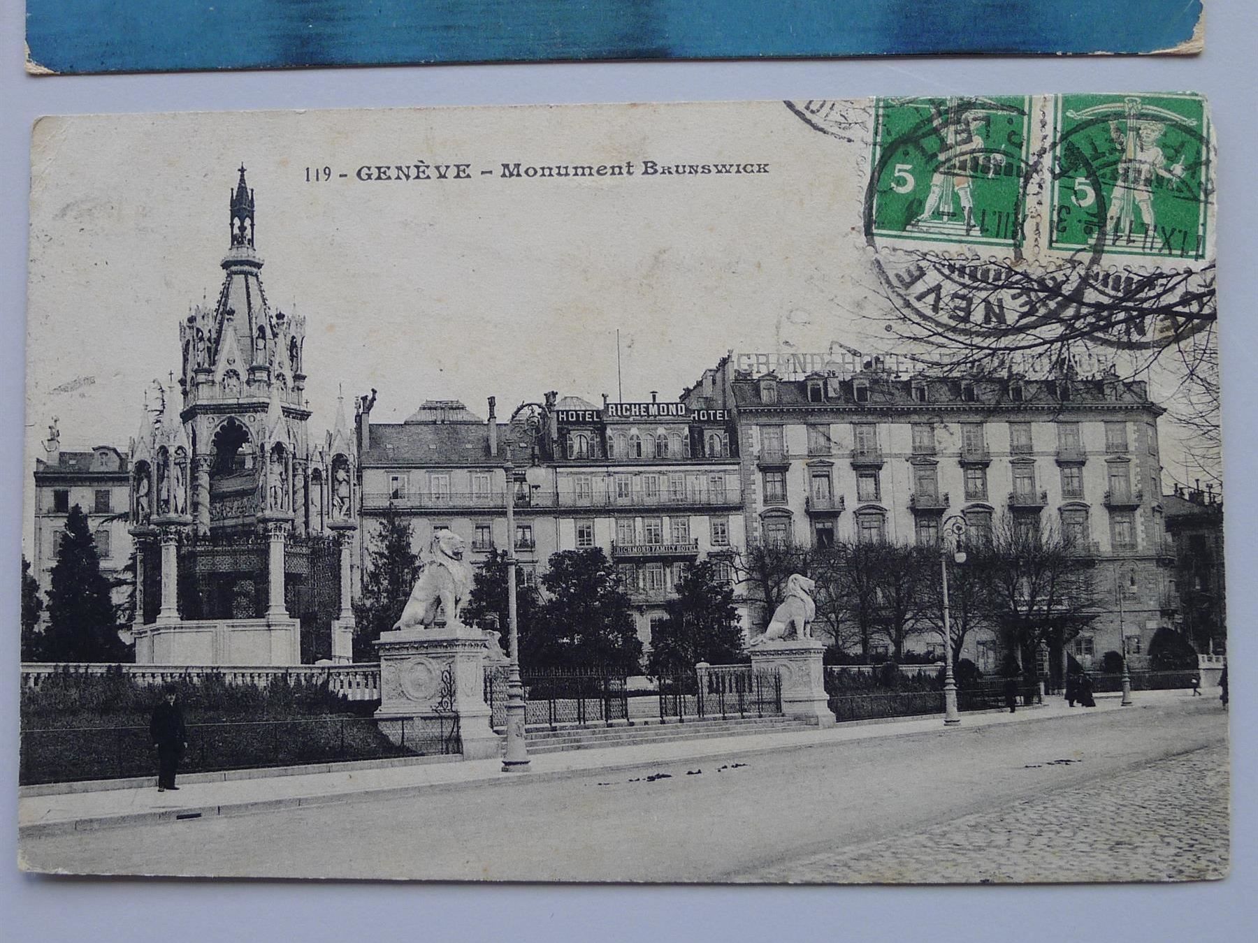 Tutti i francobolli: 1908-1916, vier Postkarten mit bildseitiger Frankatur – Usato da Sursee venduto da Luzernerraute 3