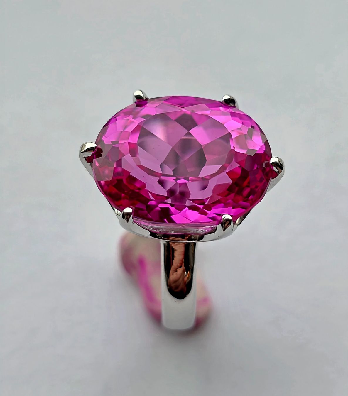 Anelli: Fingerring Solitaire rosa Topas – Nuovo (secondo la descrizione) da Zürich venduto da Benedikt21 4