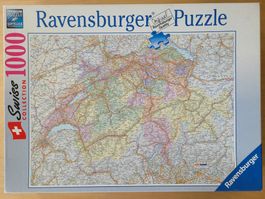 Ravensburger Puzzle 1000 Schweiz Strassenkarte Landkarte