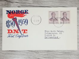 CL06 Enveloppe + Timbre Norvège 1959