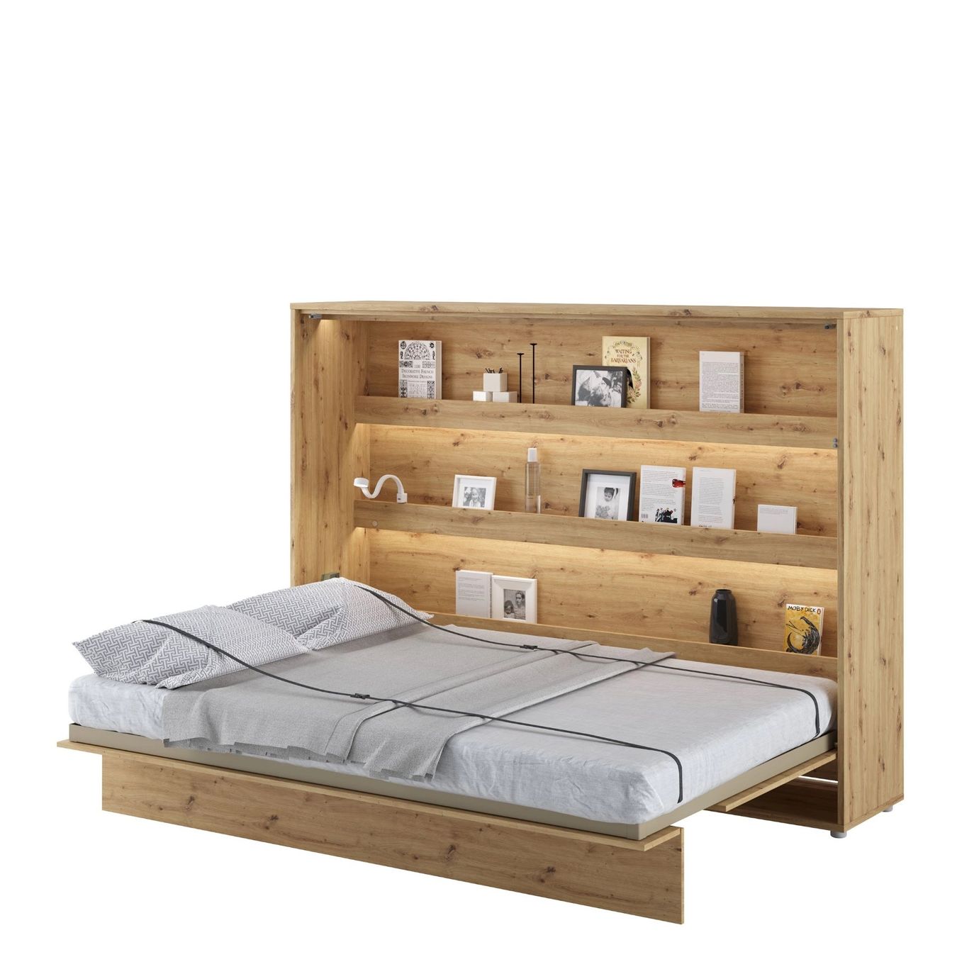 Letti: Schrankbett LEONIE Horizontal Eiche + LED - 140x200cm – Nuovo e nell'imballaggio originale da Wallenwil venduto da toesstal-vertrieb