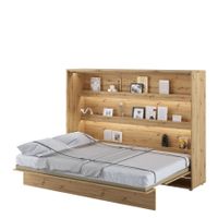 Schrankbett LEONIE Horizontal Eiche + LED - 140x200cm