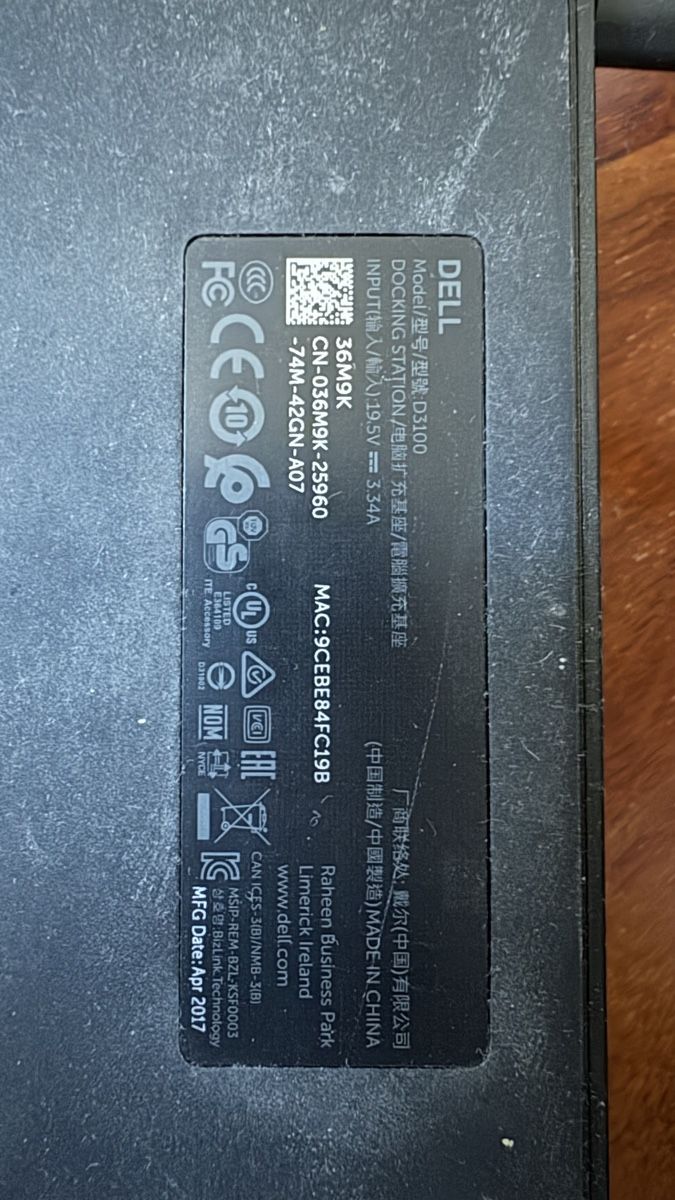 Dell Docking station: Docking Station Dell D3100 USB 3.0 – Usato da Zürich venduto da Menino 3