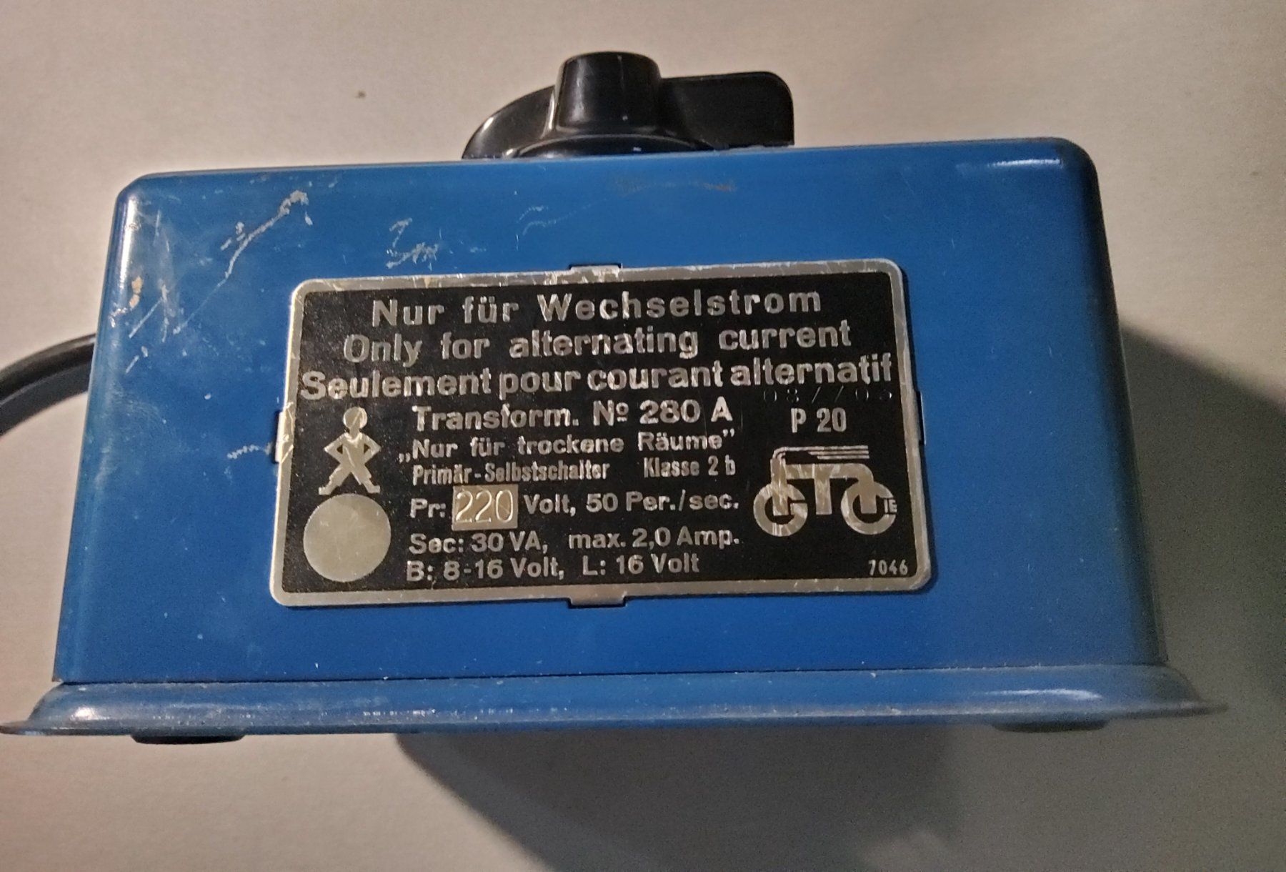 Märklin Modellini di ferrovie: Alter "MÄRKLIN SUPER" Transformer Nr. 280A – Usato da Grüningen venduto da VENOM59 1
