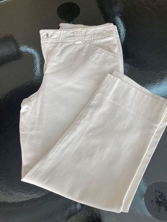 Wunderbare Loro Piana Sommerhose, IT40, Baumwolle, elfenbein