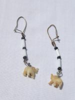 Vintage Ohrhänger mit kleinem Elefanten, Modeschmuck