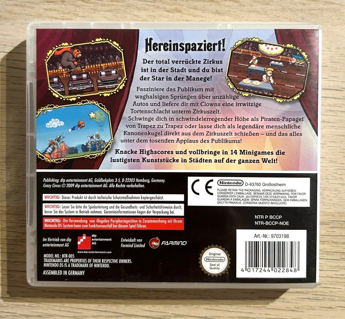 Nintendo Giochi: Crazy Circus Nintendo DS – Usato da St. Gallen venduto da Alpine.Arcade 1