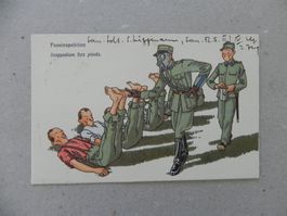 CH Humor Motiv Karte Miltär Rueblikarte Bären Katzen ca.1940