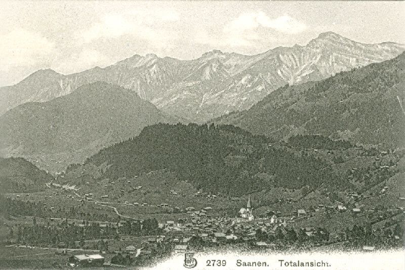 Cartoline postali: Saanen - Totalansicht + ca. 1910 TOP – Usato da Emmenbrücke venduto da teestube