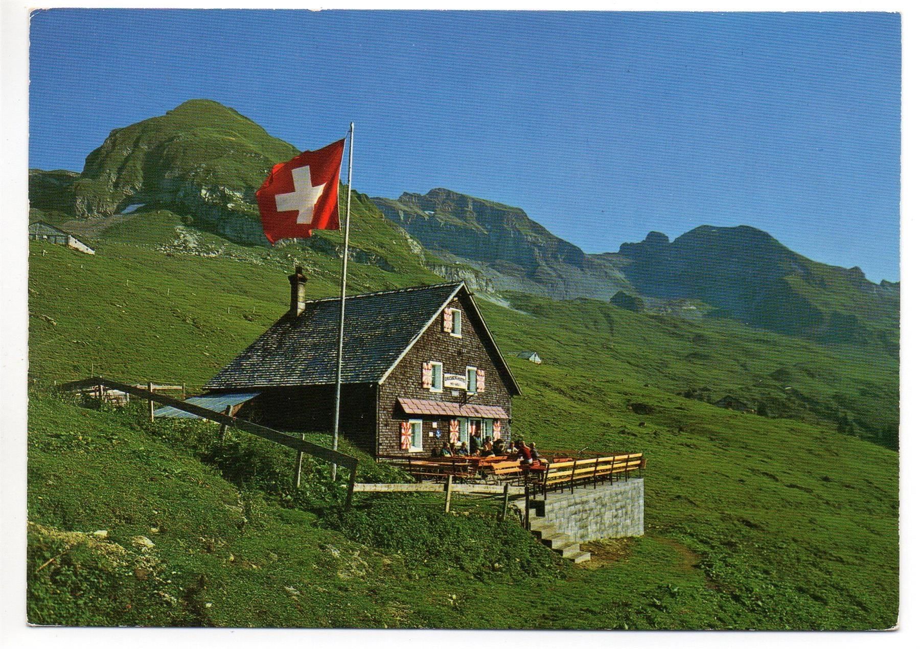 Cartoline postali: UNTERIBERG Käsernalp Drusberghütte – Usato da Jona venduto da philajona