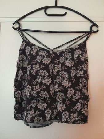Review Sommer Top, Grösse XS, Schwarz mit Muster