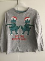 Langarm T-Shirt Dinosaurier Weihnachten 128