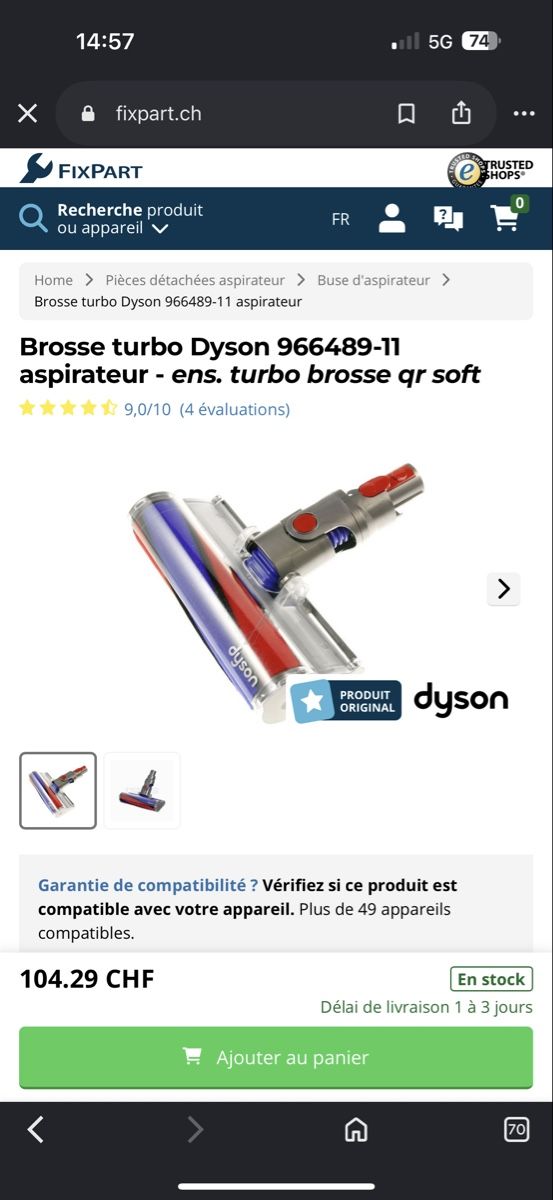 Dyson Altro per la casa: Brosse turbo Dyson  – Usato da Denges venduto da tin_2fxr 4