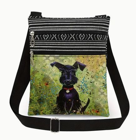 SCHULTERTÄSCHLI *SCHWARZER TERRIER* NEU+OVP