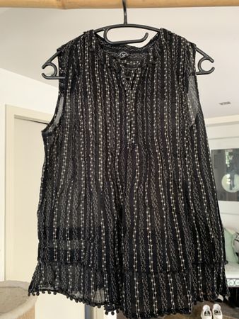 Scotch & Soda Bluse/Top – Schwarz gemustert – Gr. M