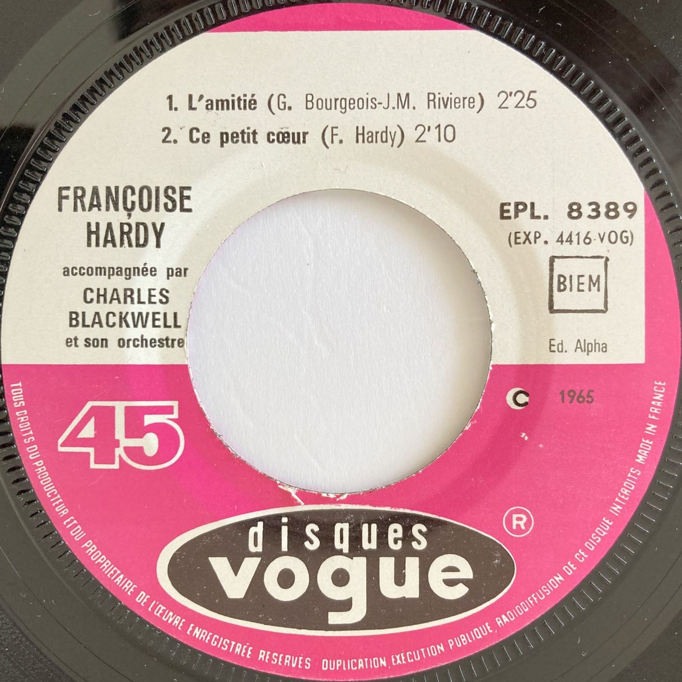Dischi in vinile: FRANCOISE HARDY - L'AMITIE – Usato da Bottens venduto da hotter-than-hell 2