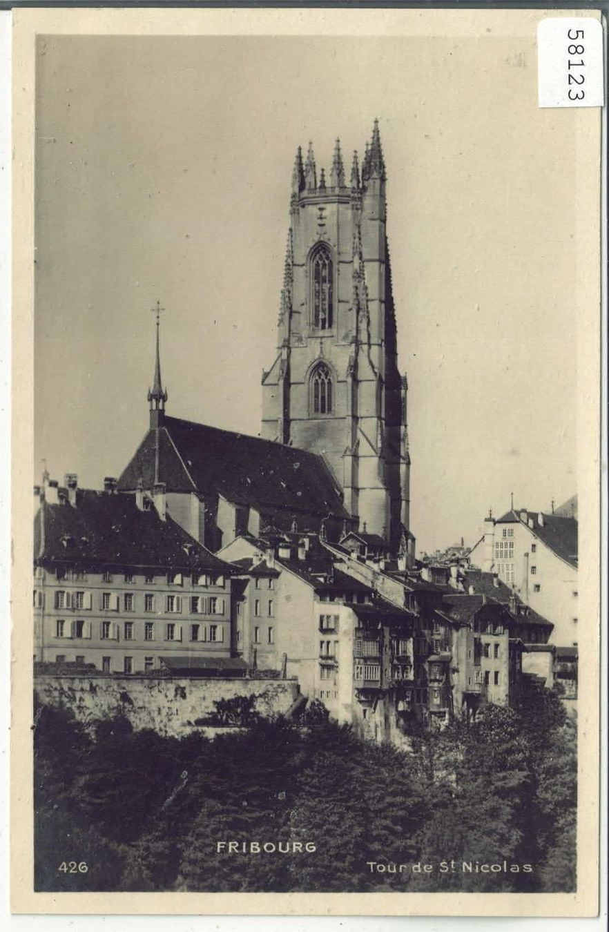 Cartoline postali: Fribourg - Tour de St. Nicolas – Usato da Ettingen venduto da Kartenplanet