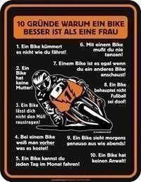 Schilder: Blechschild - Bike besser – Neu und originalverpackt aus Ennetbürgen von open24shop
