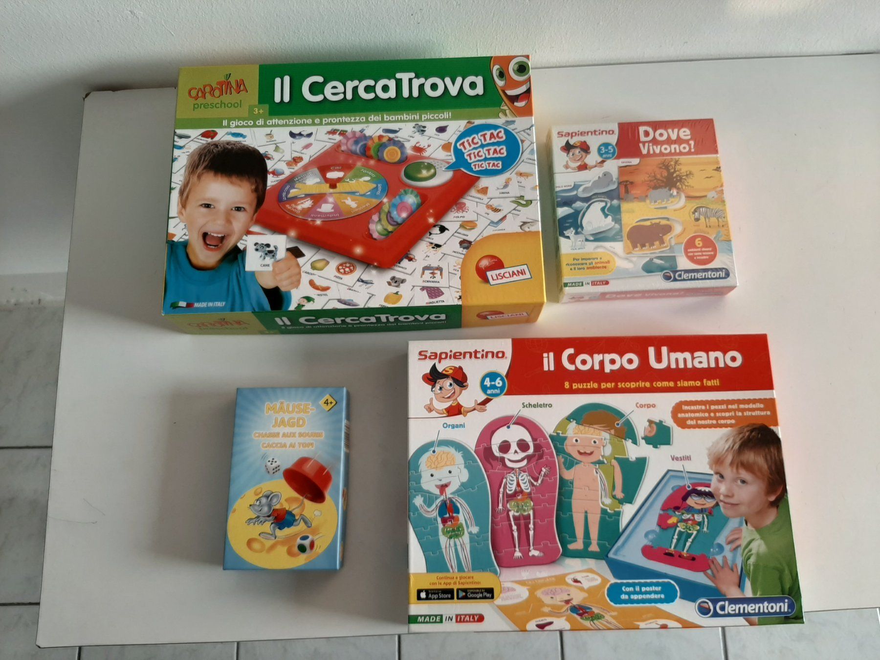 Giochi: Giochi in scatola per bambini – Usato da Brissago venduto da lucabell