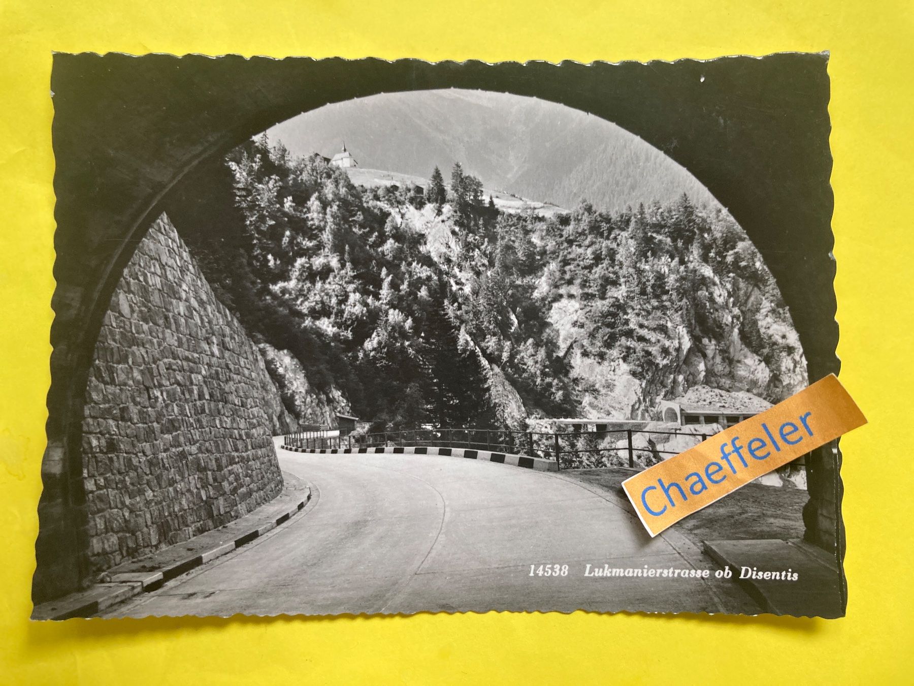 Cartoline postali: l 4538 Lukmanierstrasse ob Disentis – Usato da Zürich venduto da Chaeffeler