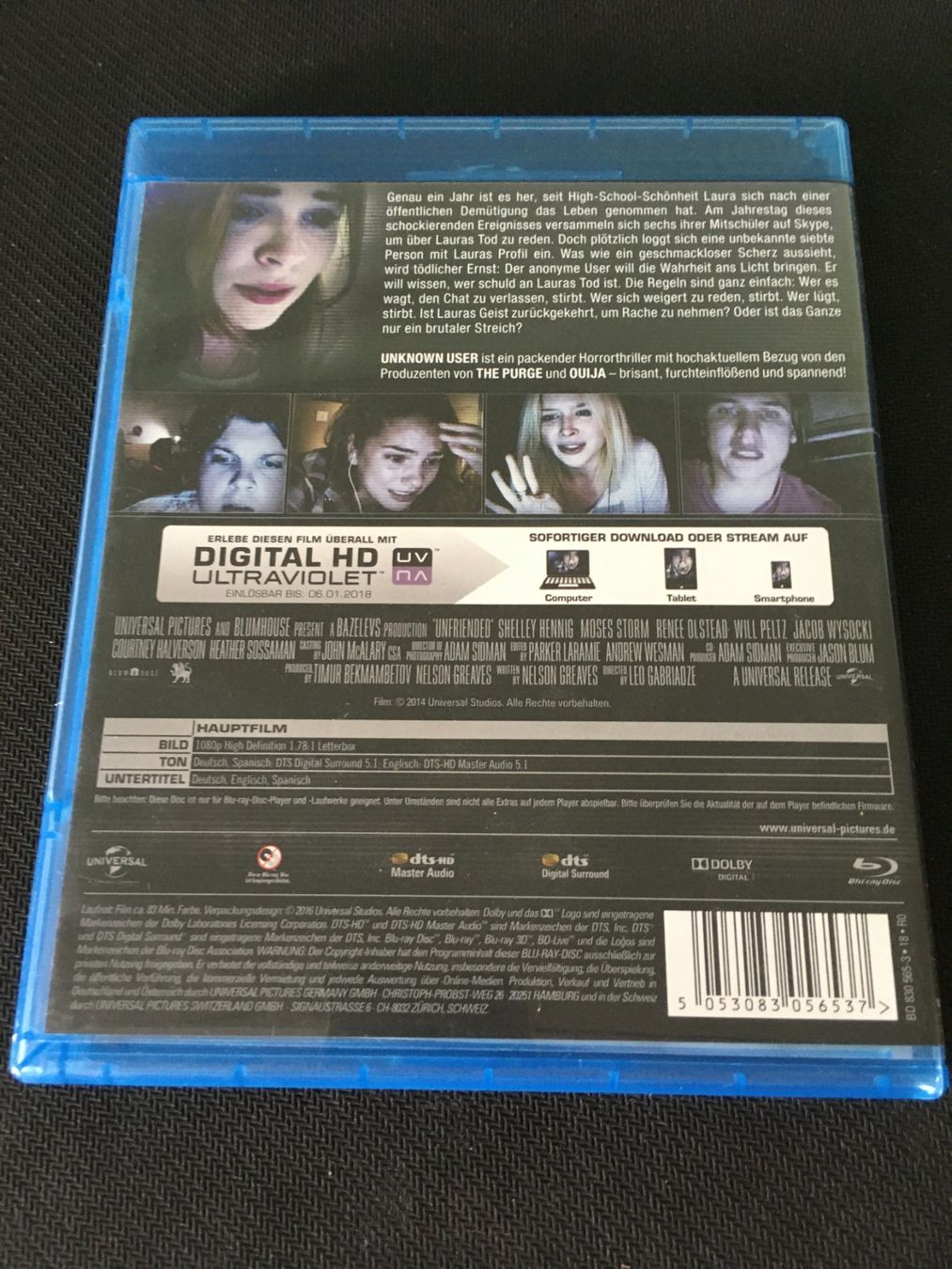 Tutti i DVDs: Unknown User -Blu-Ray- – Usato da St.Gallen venduto da MedienJoe 1