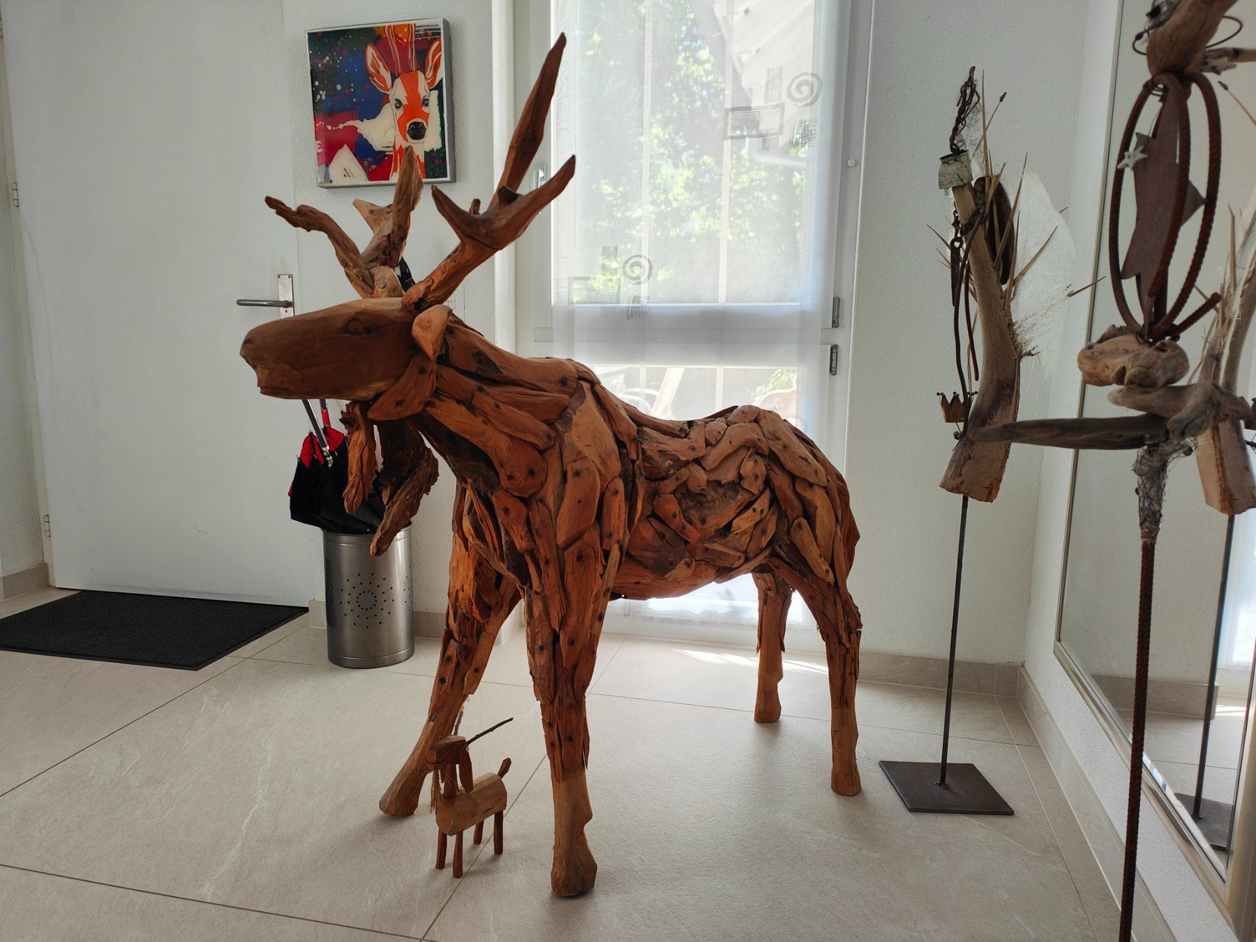Statuette: Deko Hirsch aus Schwemmholz – Usato da Niederrohrdorf venduto da Tizianob