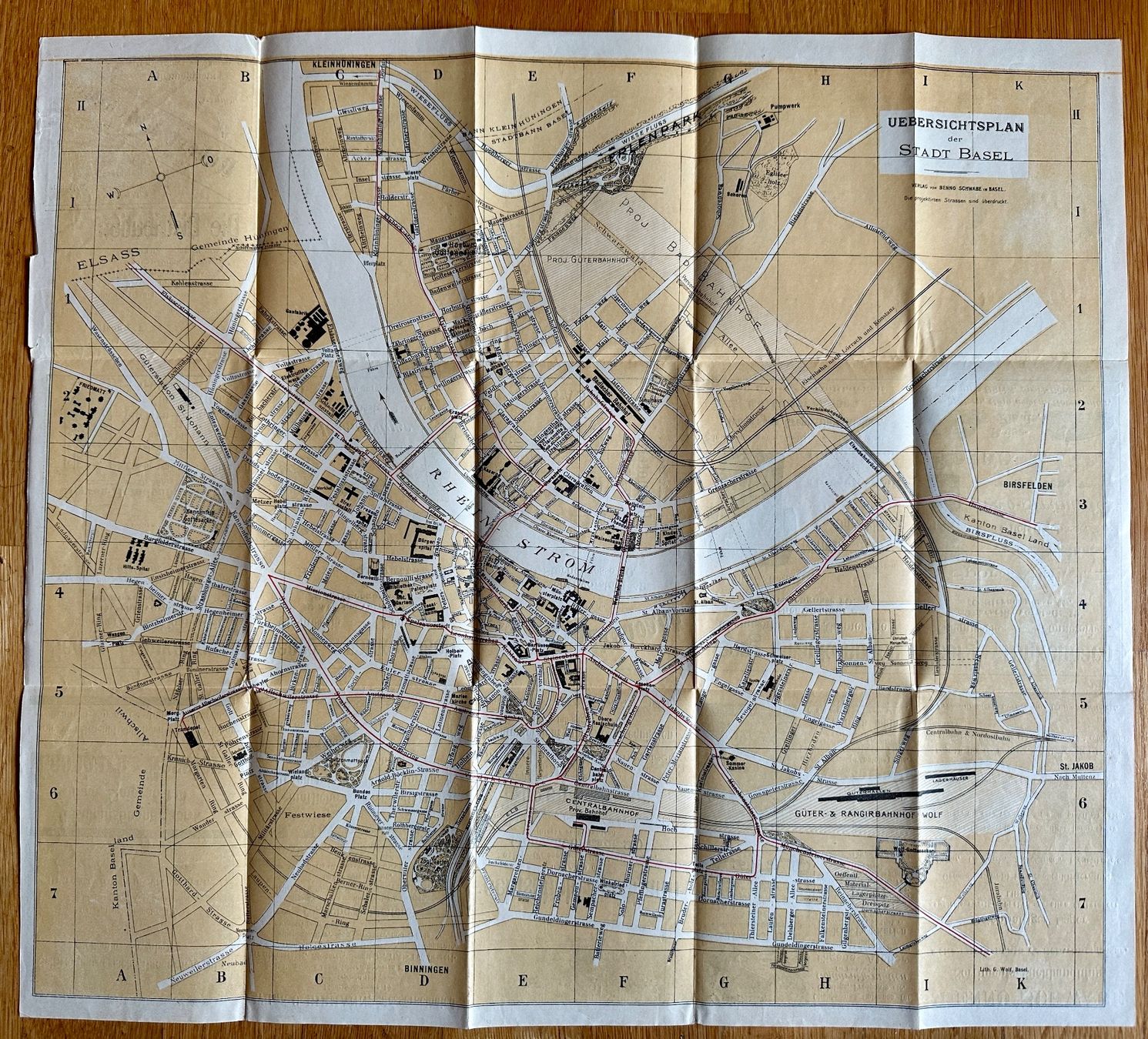 Cartine & Atlanti: Übersichtsplan der Stadt Basel 1903 – Usato da Zürich venduto da allp