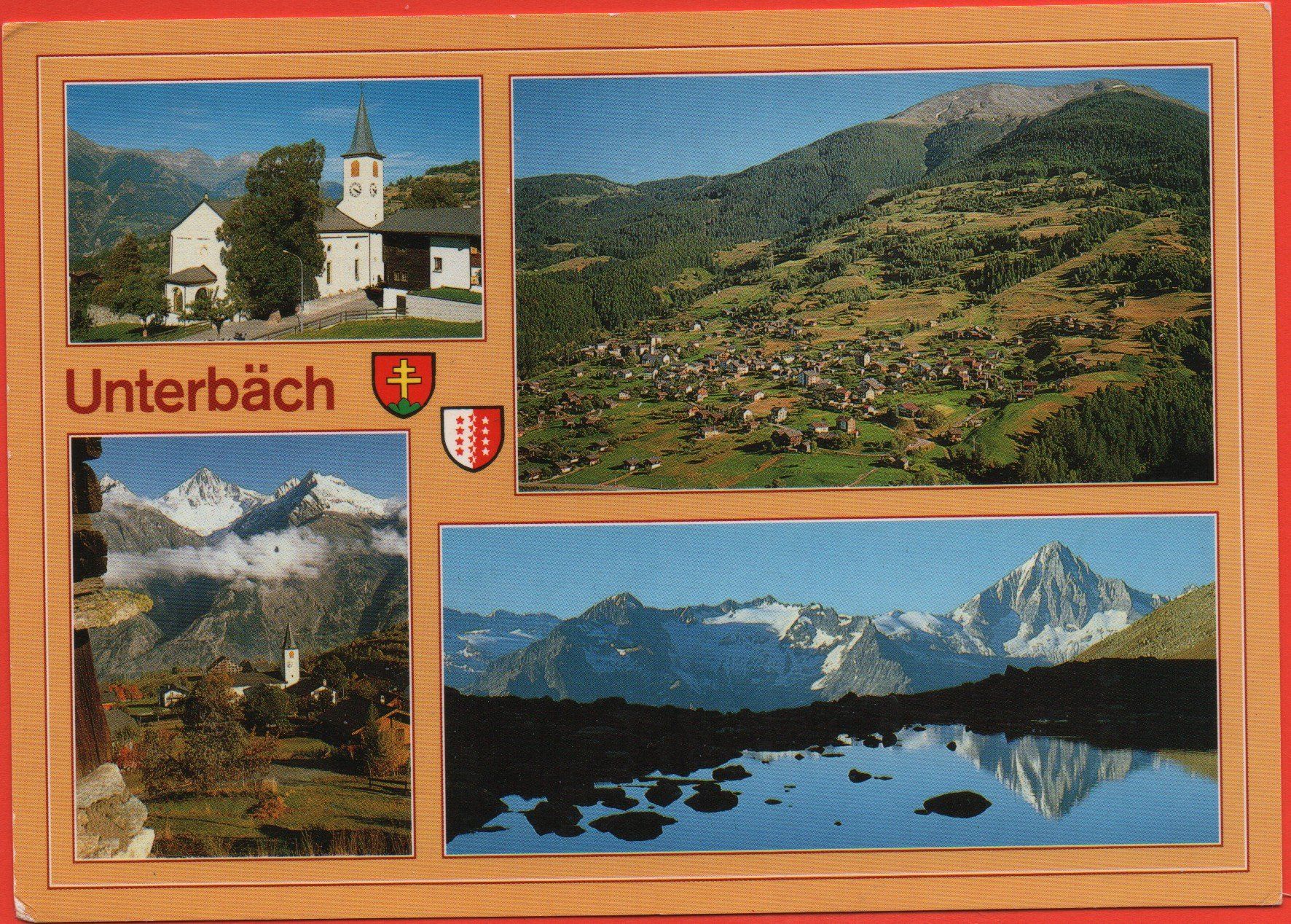 Cartoline postali: UNTERBÄCH gel. 1993 v. Raron – Usato da Jona venduto da philajona