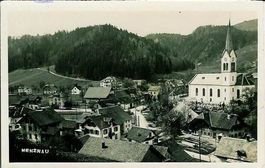 Menznau LU Dorf, Kirche, Friedhof, ca.1940 sehr gut erhalten