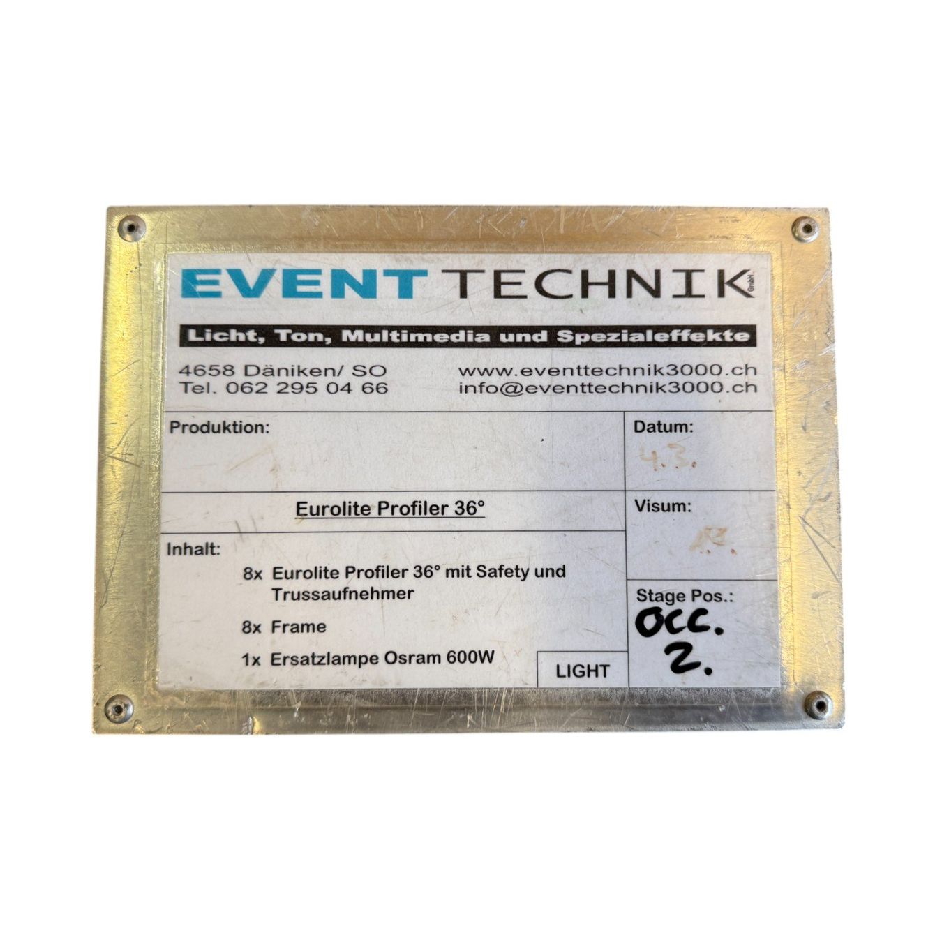 Lampen: Occasion 8er Set Eurolite Profiler 36° #2 – Gebraucht aus Däniken SO von Profog1 5