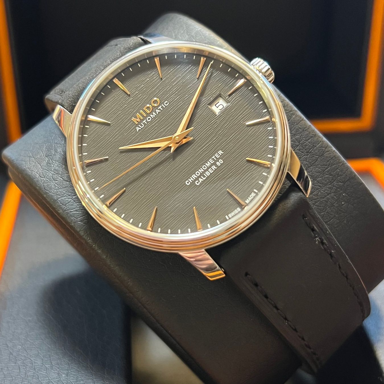 Mido Orologi: Mido Baroncelli Chronometer Silicon Gent Full Set M027.408.1 – Usato da Carouge GE venduto da Watchaser 6