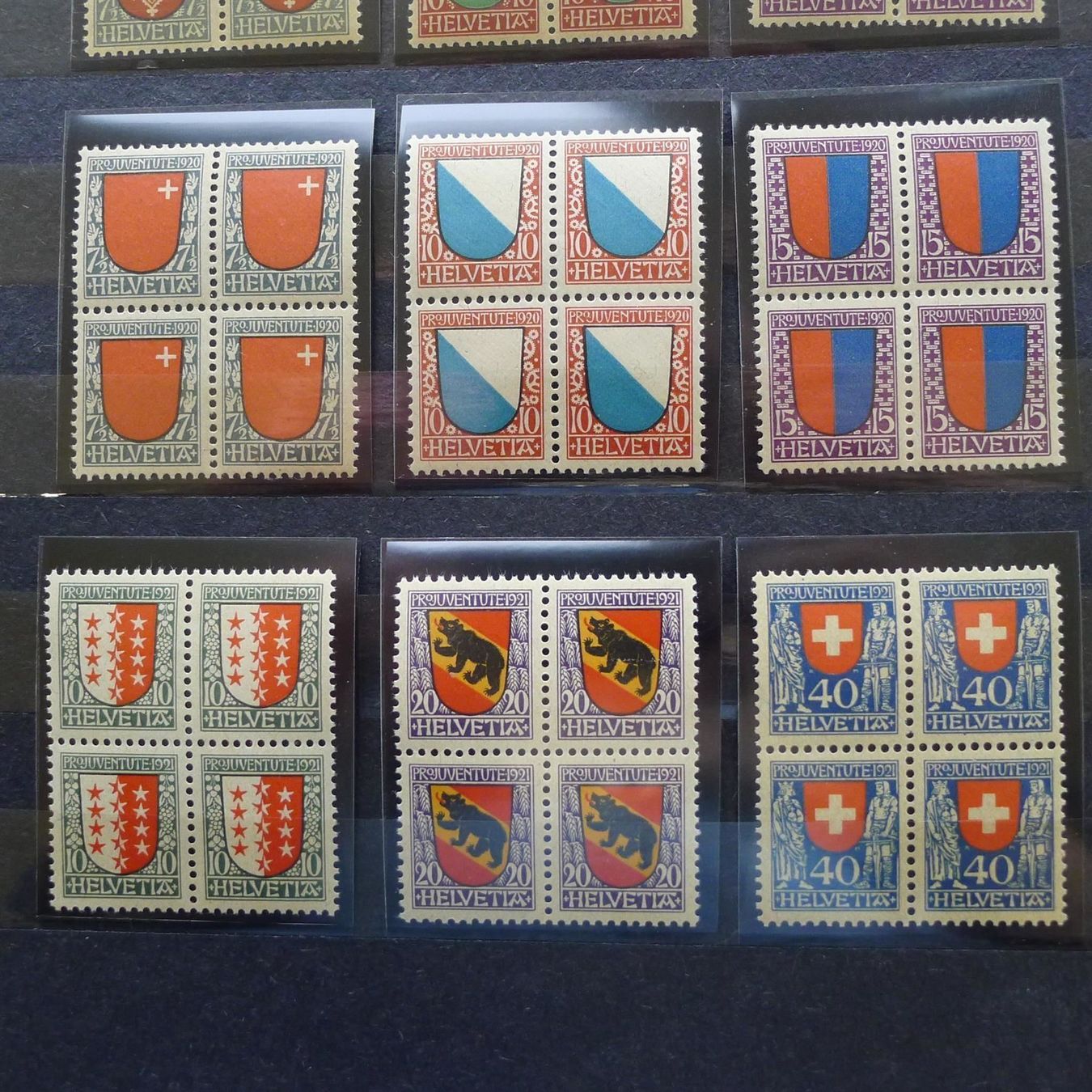 Tutti i francobolli: 1913-1963, ** postfrische Viererblöcke Pro Juventute!! – Usato da Sursee venduto da Luzernerraute 7