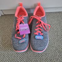 Skechers Mädchen Turnschuhe Grau Grösse 36 mit Memory Foam