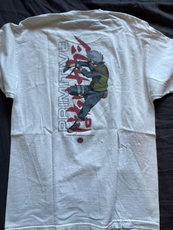 1 Kakashi + 1 Naruto T-Shirt orange Grösse M