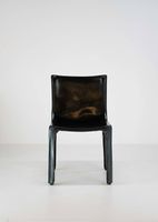Cassina CAB 412 Stuhl, Mario Bellini, Leder schwarz
