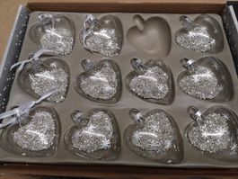 Weihnachtskugel 3D Herz gefüllt