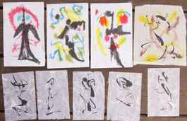 Serie 70 Zeichnungen auf Japanpapier
