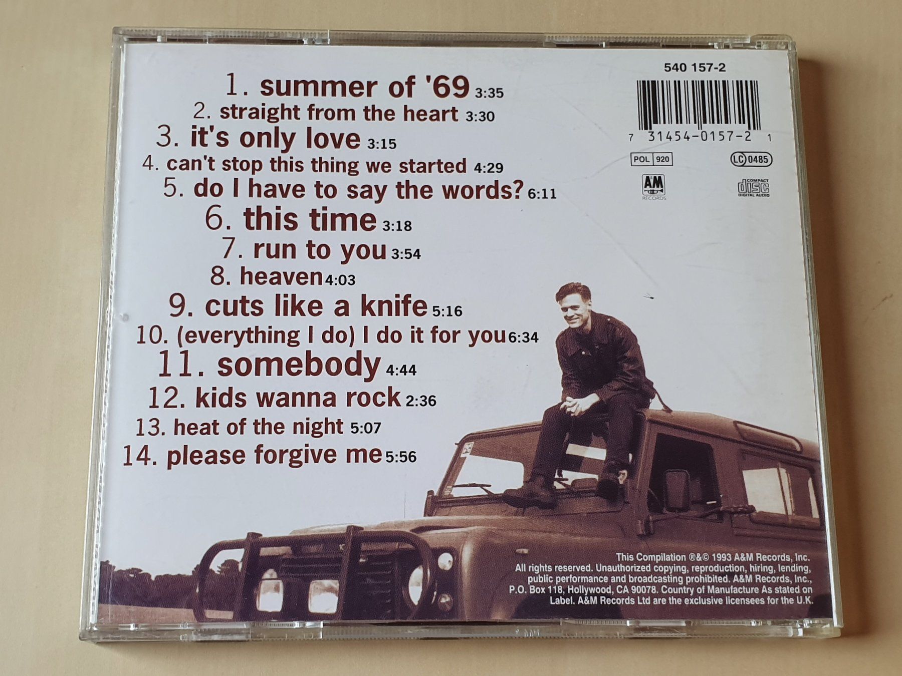 CD: Bryan Adams so far so good – Usato da Stansstad venduto da collectorsshop 1