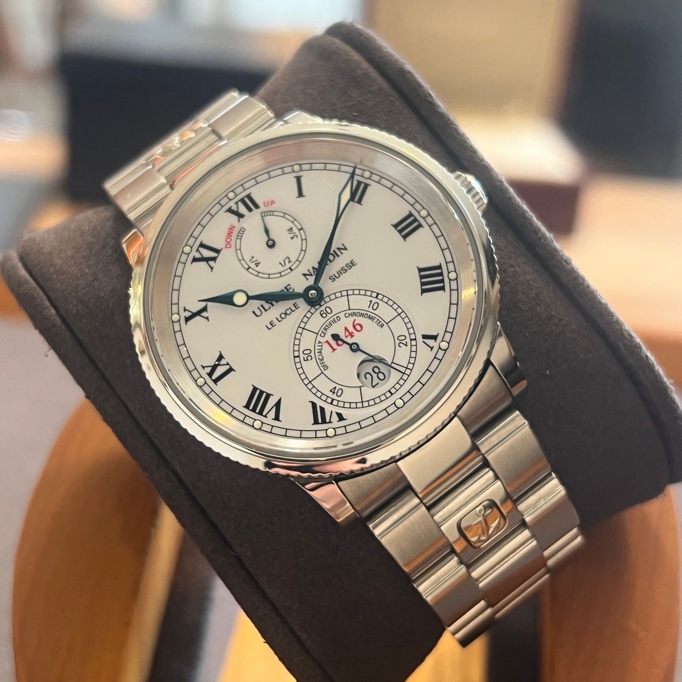 Ulysse Nardin Montres: Ulysse Nardin Marine White Dial Full Set 263-22 – D'occasion à Carouge GE par Watchaser 7