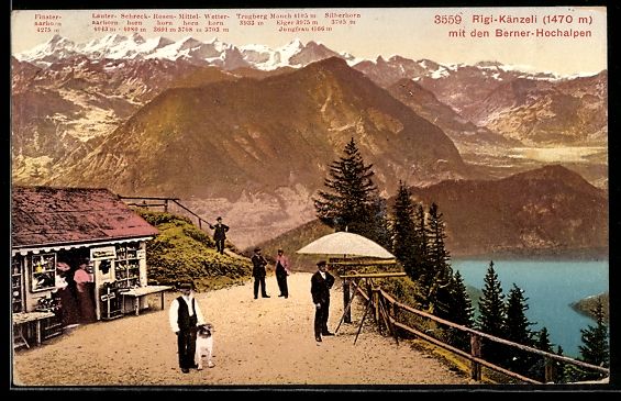 Cartes postales: Rigi-Känzeli, mit den Berner Hochalpen, – D'occasion à Berlin par bartko-reher