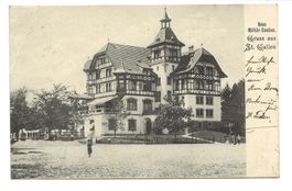 Gruss aus St. Gallen - Neue Militär-Cantine - Riegelbau 1903