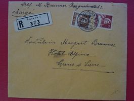 1935: 173+175: LUZERN ins HOTEL ALPINA CRANS VS, toll!