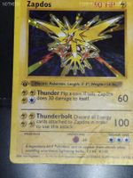 Pokémon Karte Zapdos 1. Edition Holo gebrauchter Zustand