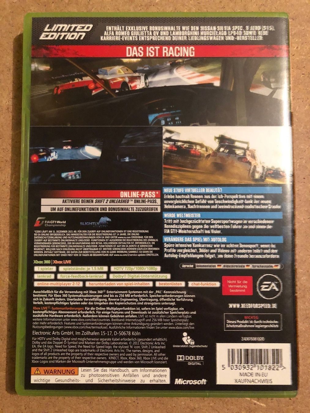 Jeux: Shift 2 Unleashed LE für Xbox 360 – D'occasion à Kestenholz par Mad18 1